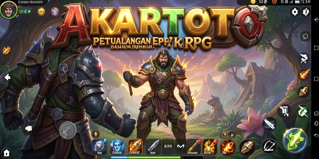 Screenshot gameplay AKARTOTO menunjukkan aksi seru dalam petualangan RPG.