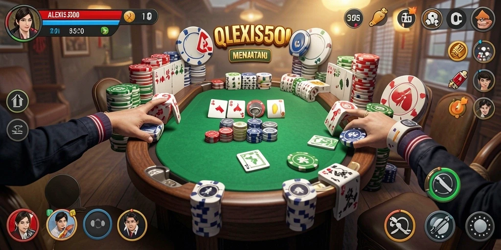 Tampilan gameplay QiuQiu yang seru di ALEXIS500.