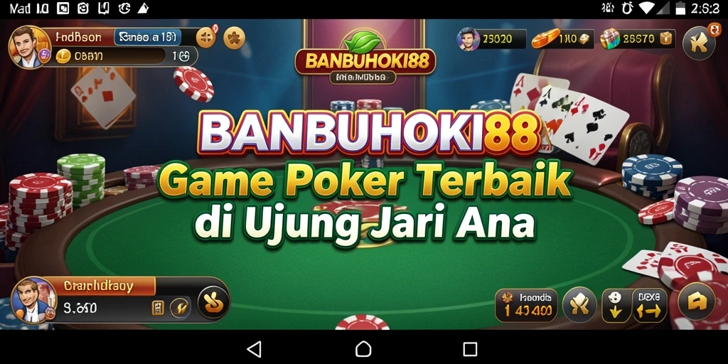 Tampilan gameplay Poker yang seru dan mendebarkan di BANBUHOKI88.