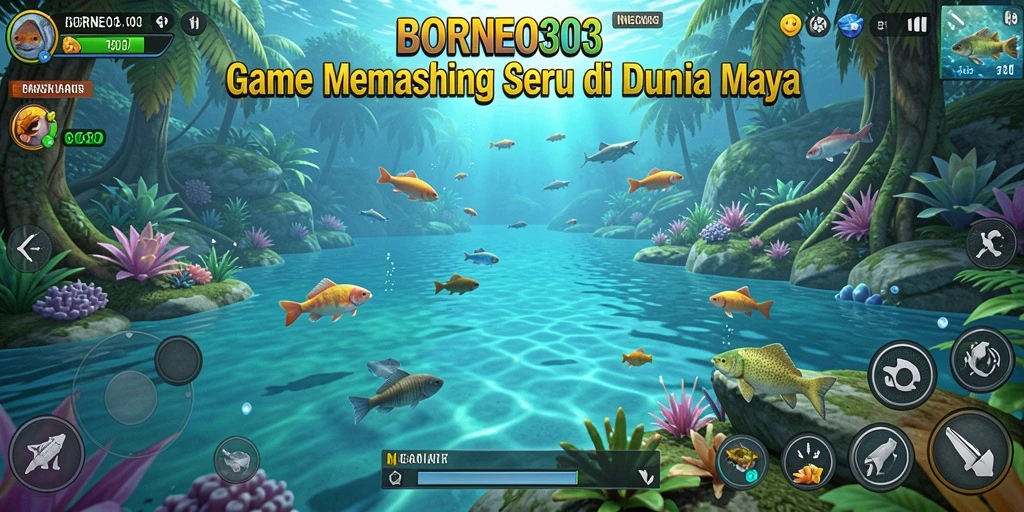 Gameplay seru dalam memancing di laut yang dalam.