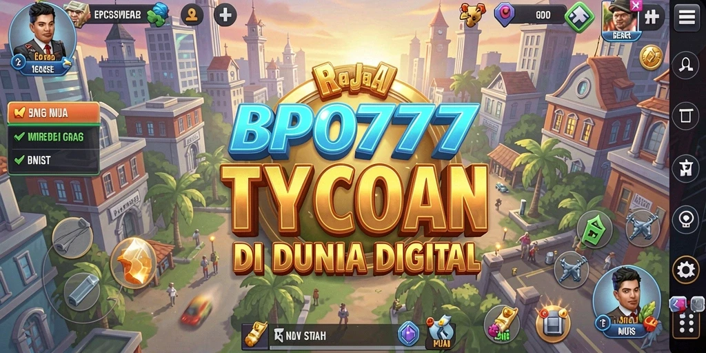 Screenshot utama BPO777 menampilkan pemain strategis dalam membangun kerajaan Tycoon.