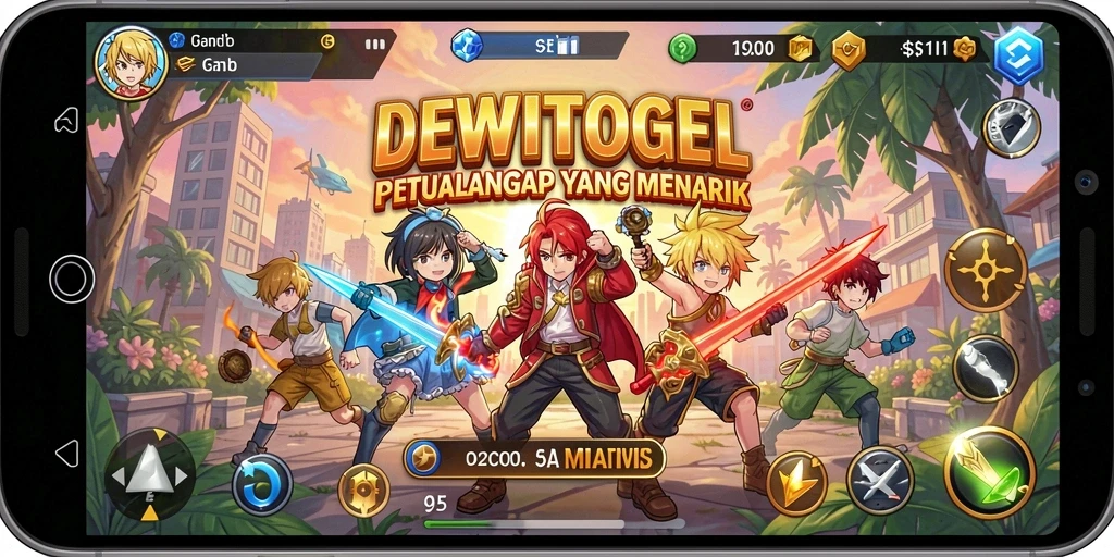Screenshot gameplay DEWITOGEL menampilkan pertarungan karakter anime yang seru.