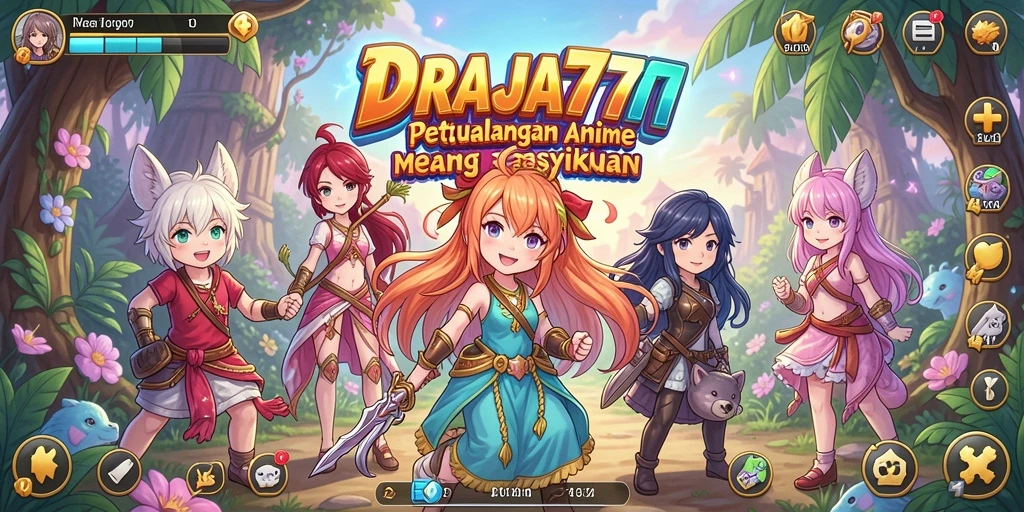 Tangkapan layar DRAJA777 yang menunjukkan aksi seru dalam game Anime.