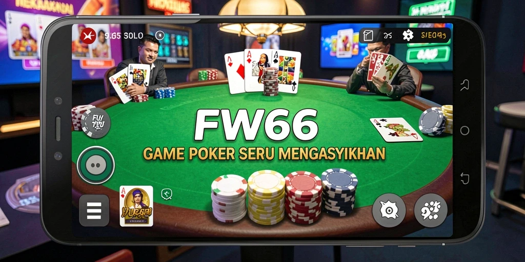 Tampilan menarik dari gameplay poker di FW66.