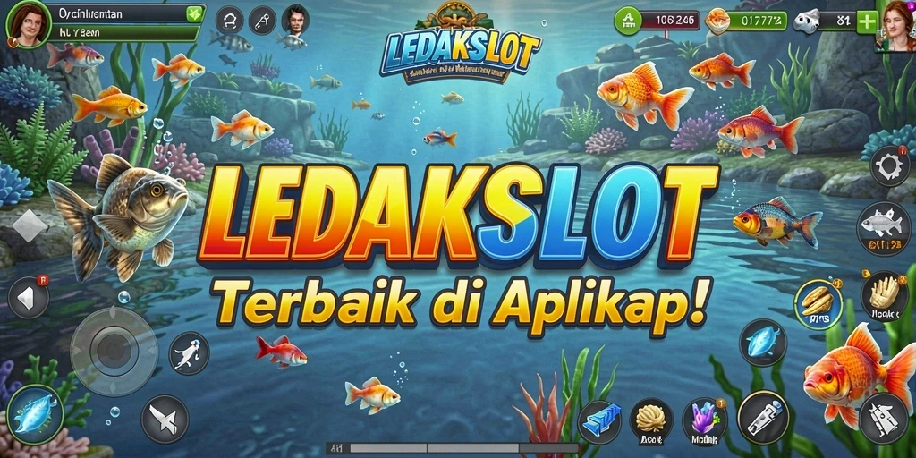 Screenshot menampilkan aksi memancing seru dalam LEDAKSLOT.