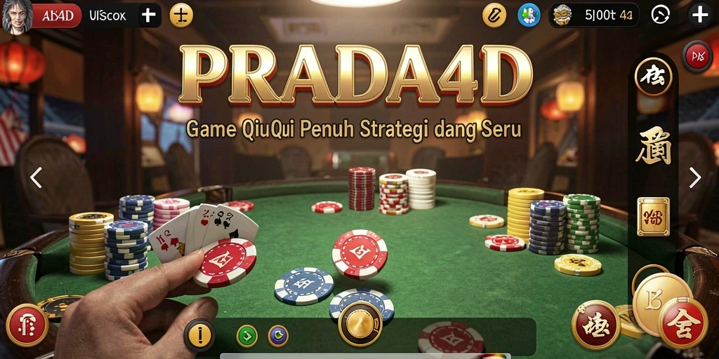 Screenshot menunjukkan momen pertandingan QiuQiu yang mendebarkan.
