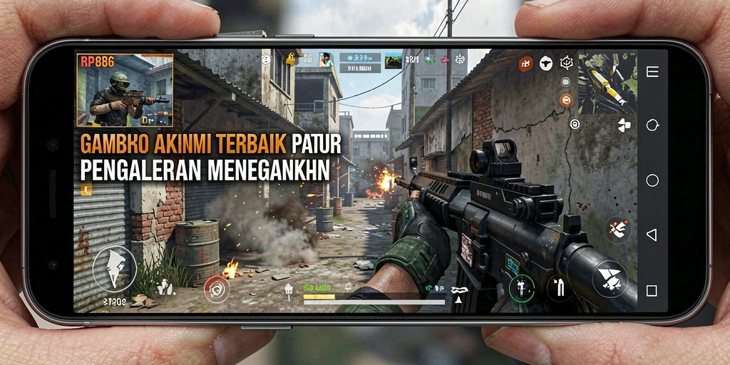 Tampilan gameplay intens dari RP886 dalam aksi tembak-menembak.