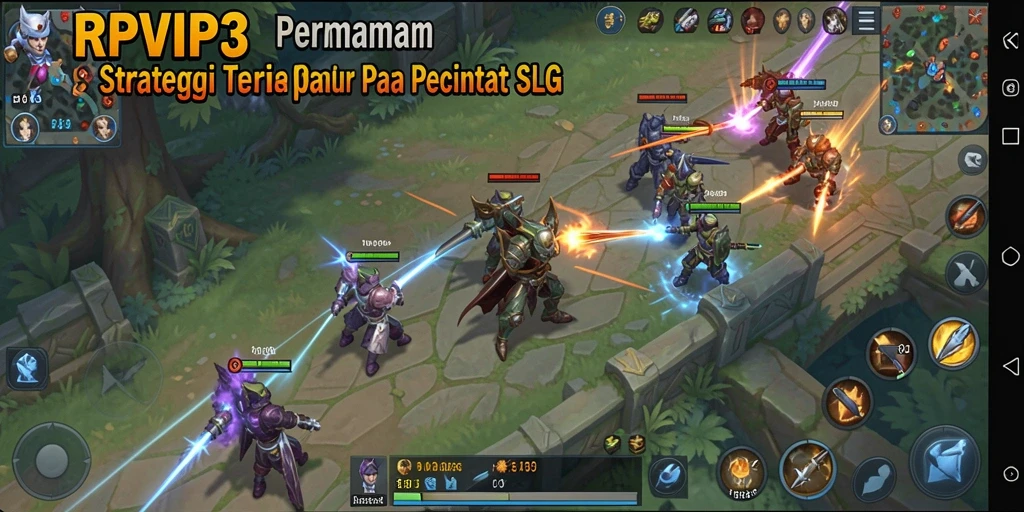 Tangkapan layar RPVIP3 menampilkan strategi pertempuran yang intens.