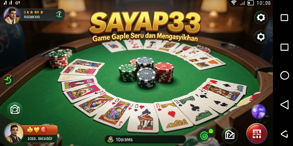 Tampilan menarik dan gameplay Gaple yang mendebarkan.