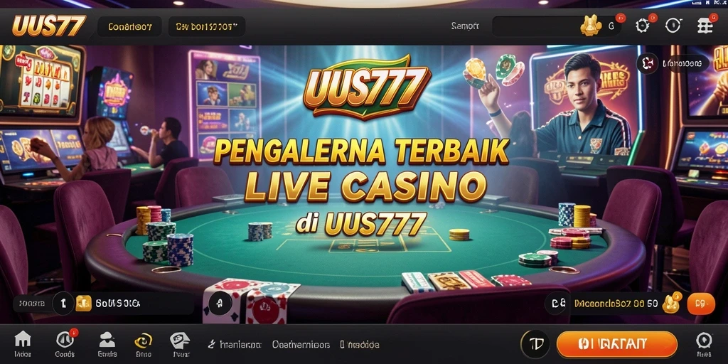 Tampilan gameplay UUS777 dengan dealer live yang interaktif.