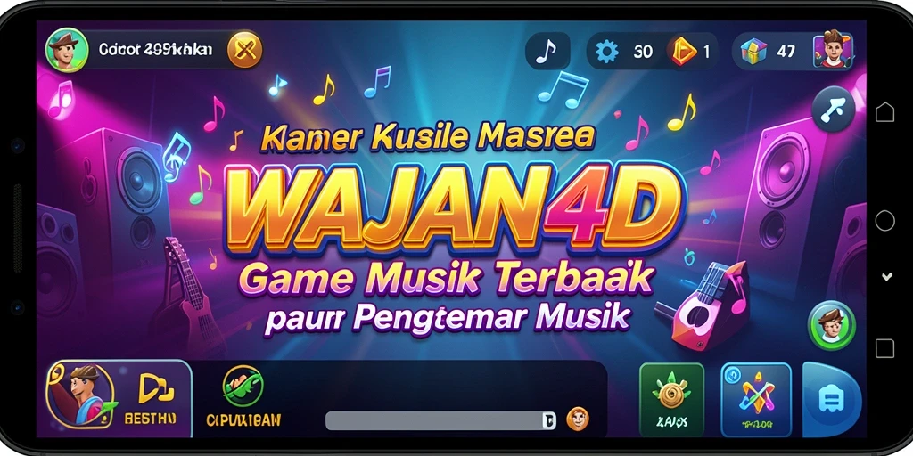 Tampilan gameplay seru dengan banyak pilihan lagu dalam WAJAN4D.